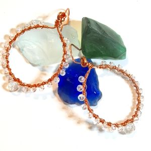 Fashion Beaded Hoop Earrings